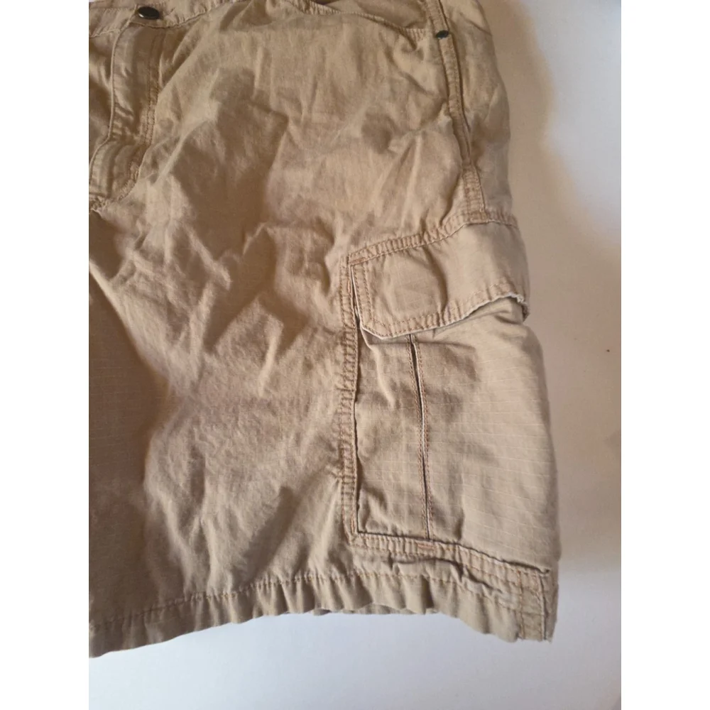 Ridgecut Toughwear Men’s Cargo Work Shorts 42 Outdoor Khaki Hiking 100% Cotton